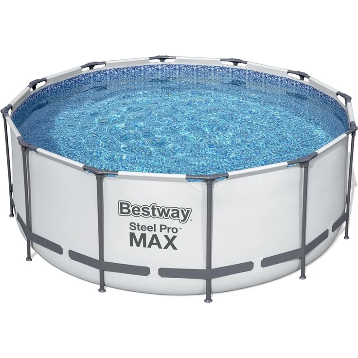 Steel Pro MAX™ Solo Pool ohne Zubehör Ø 366 x 122 cm, lichtgrau, rund – Bild 1