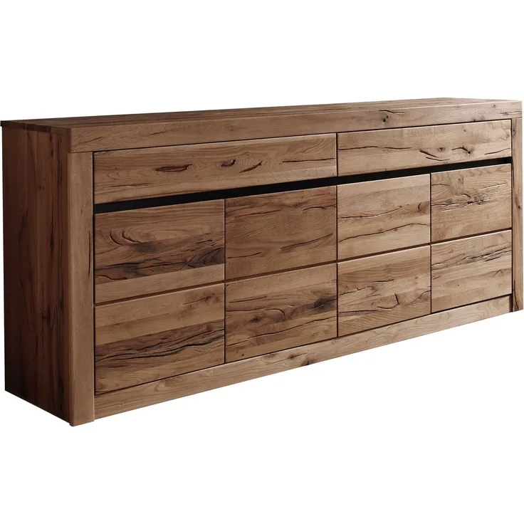 Sideboard Wildeiche / Zerreiche 202x43x80 braun geölt MONTREUX #352