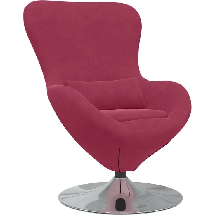vidaXL Eiersessel Weinrot Samt 42002729 – Bild 1