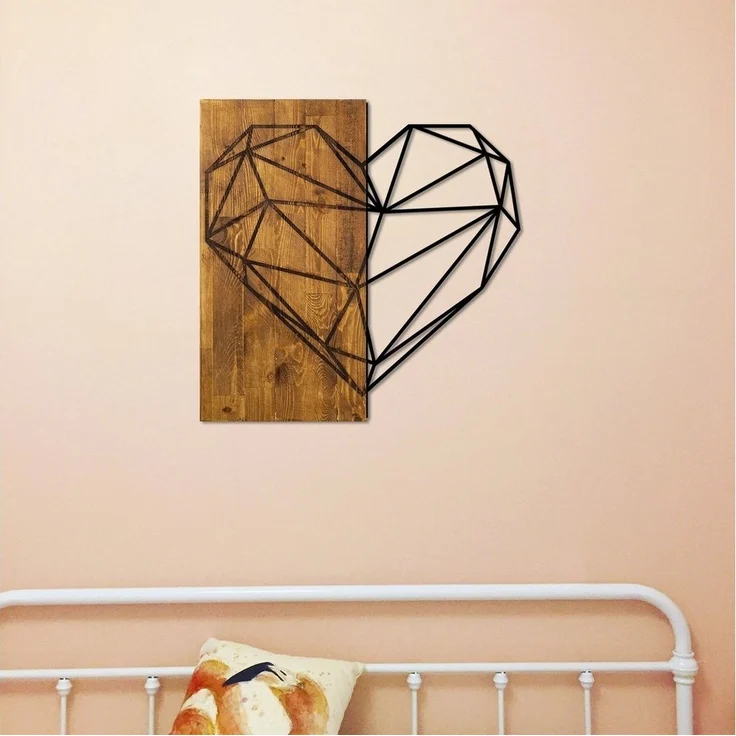 Wallity Wanddekoobjekt 50% WOOD (Thickness: 3 cm) / 50% METAL, 58 x 58 cm L1338 – Bild 1