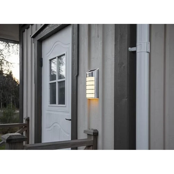 Outdoor Wandlampe ,Wally', Solarbetrieb, Dämmerungssensor + Bewegungsmelder, warmweiß, 26,5cm – Bild 4