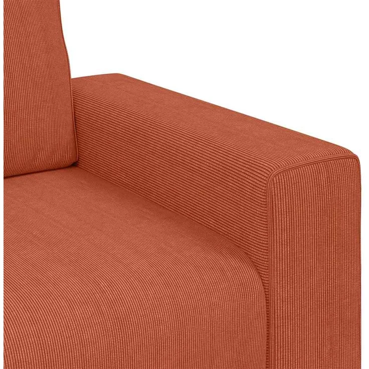 vidaXL Zweisitzer-Sofa Rot Orange 180x77x82 cm Cordstoff 4105206 – Bild 6