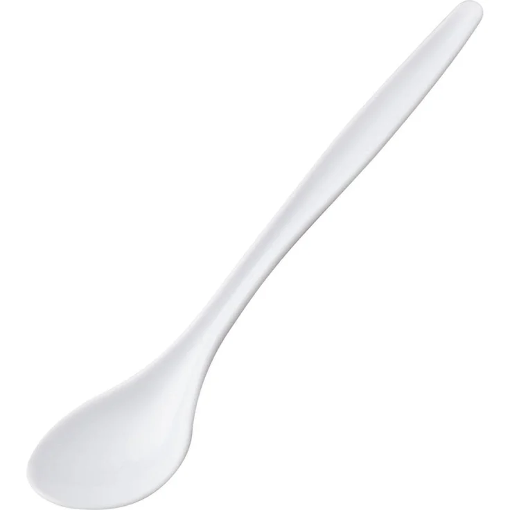 Westmark Eierlöffel, Kunststoff, 14,5 cm, wiederverwendbar, Mehrweg, weiß (6er Pack)