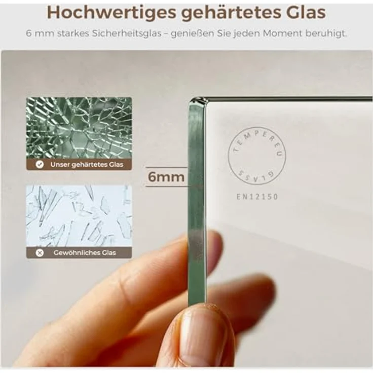 Boromal Ganzkörperspiegel Weiß 150x50cm Standspiegel groß Weiß mit Aluminiumrahmen (Flurspiegel Hochspiegel, Rundbogen), Hängend, Wand gelehnt – Bild 4