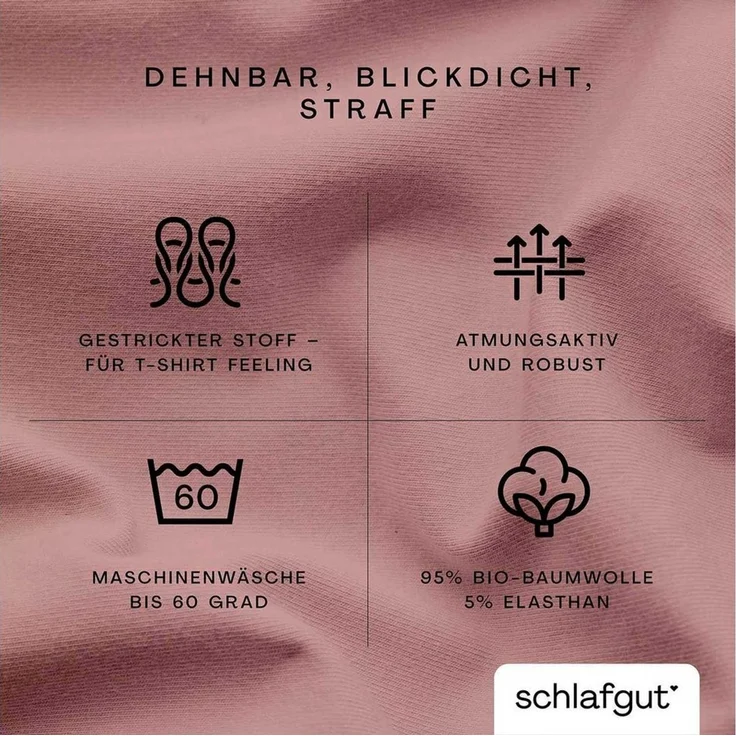 Schlafgut 'PURE TOPPER' Spannbettlaken, für Topper bis 10 cm Höhe, Purple Mid, L 140x200 cm - 160x220 cm, 100% Bio-Baumwolle – Bild 3
