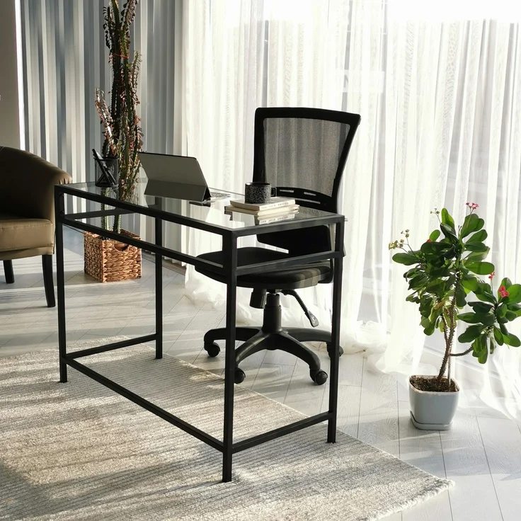 Skye Decor 'Network Çalışma Masası / 100x45cm M100' Schreibtisch, Schwarz, 100 x 75 x 45 cm – Bild 3
