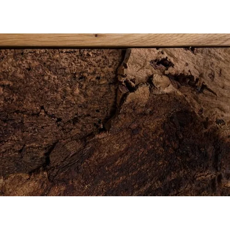 Wandregal 113x23x28 schwarz / natur geölt LINDAU #105 – Bild 6