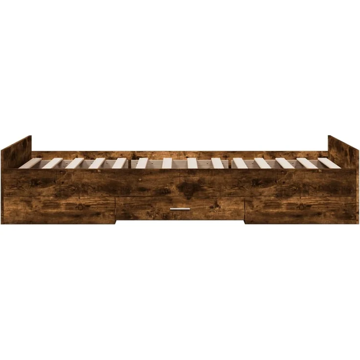 vidaXL Bettgestell mit Schubladen Räuchereiche 90x200cm Holzwerkstoff 3280339 – Bild 5