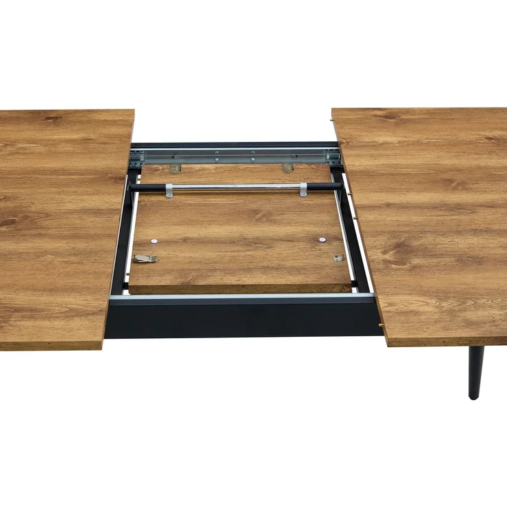 Esstisch 190,5x80x76,2 cm oder 150x80x76,2 cm, MDF in Walnuss- oder Eichenoptik, schwarze Metallbeine – Bild 10