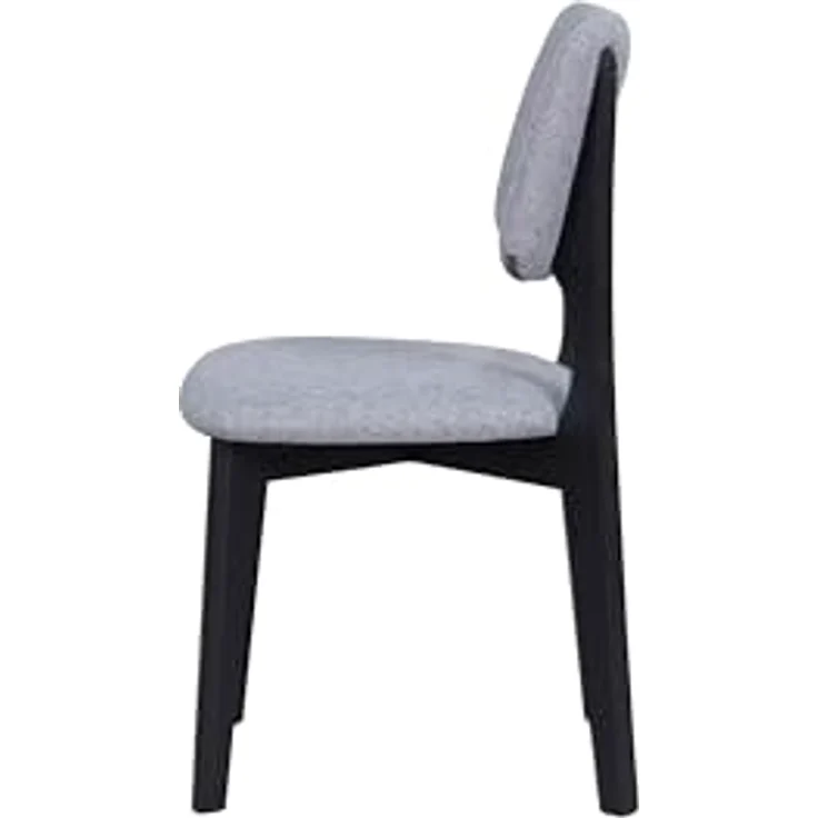 byLIVING Esszimmerstuhl 2er Set ELSA/Webstoff grau/Gestell Massivholz schwarz/B 48, H 87, T 54 cm – Bild 8