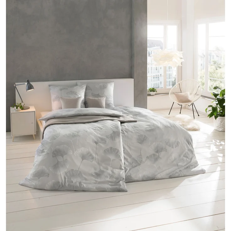 Estella Bettwäsche Isabella 6862 915 Platin Mako Interlock Jersey 135 x 200 + 80 x 80 cm – Bild 6