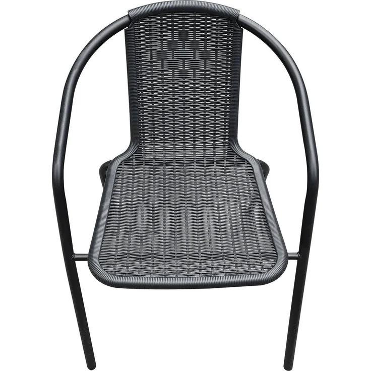 LC Garden Stapelstuhl Garvista Stapelstuhl 54x52x72cm schwarz Gartenstuhl – Bild 2