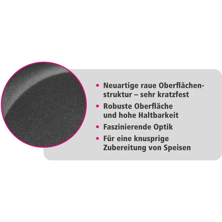 GSW Schmorpfanne Titanium Granit Advanced, Aluminiumguss (1-tlg), Schmorpfanne aus Aluminium-Guss mit Antihaft-Versiegelung – Bild 2