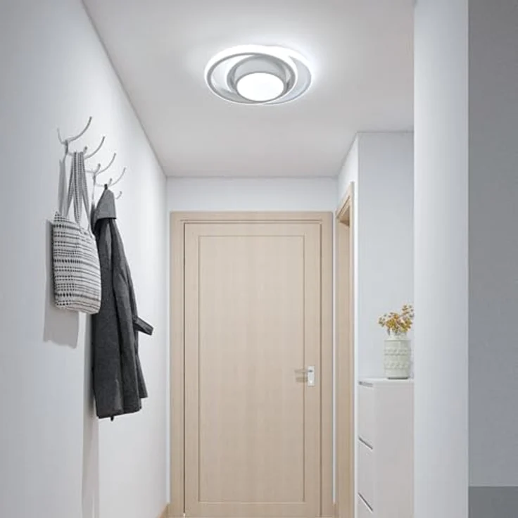 Comely LED Deckenlampe Weiß Rund, Moderne Deckenleuchte 32W mit Kaltweißem Licht 6500K, Deckenlampe für Wohnzimmer, Schlafzimmer und Küche, Hergestellt aus Aluminium und Eisen, Einfache Montage – Bild 7