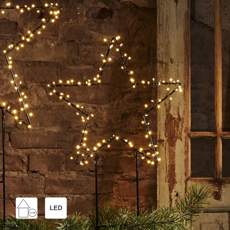 LED Spießleuchte ,Silhouette Barlumi', Stern, warmweiß, outdoor, 80cm – Bild 3