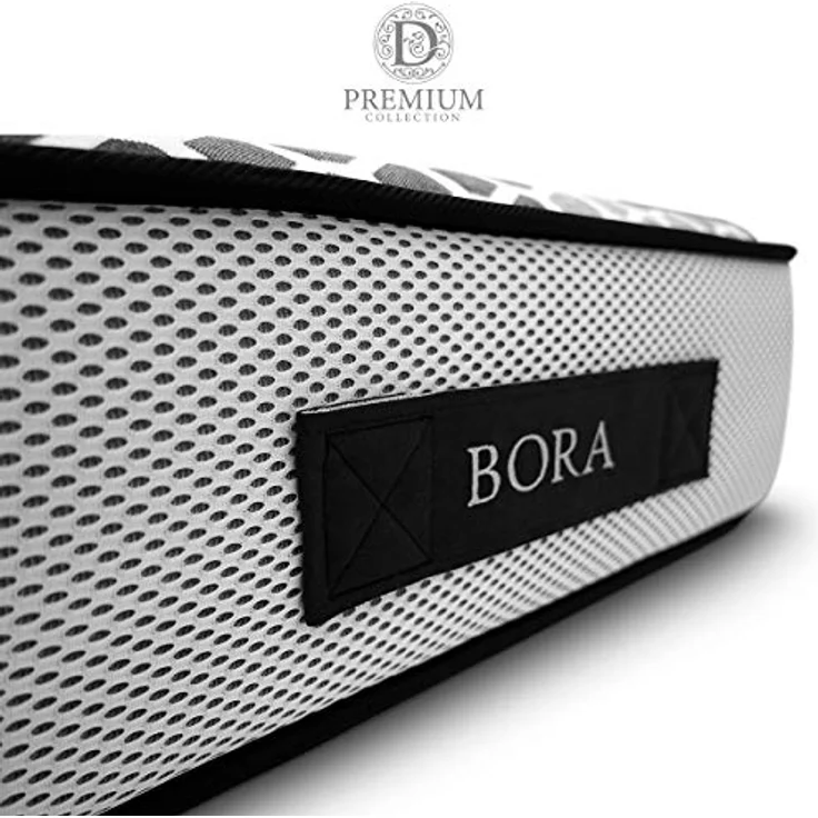 DUÉRMETE ONLINE Premium Viskoelastische Matratze Bora Bio-Keramik-Gewebe | Sanitized-Behandlung, Weiß, 135 x 180 cm – Bild 3