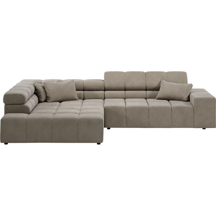 INOSIGN Ecksofa Ancona incl. Kopfteilverstellung, Zierkissen Breite 319cm, L-Form, wahlweise motorische Sitztiefenverstellung, auch in Cord + Easy Care – Bild 4