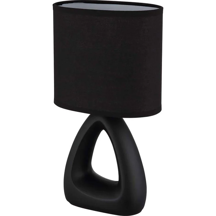 2er Set Tischleuchte, Keramik Textil, schwarz, H 30 cm – Bild 10