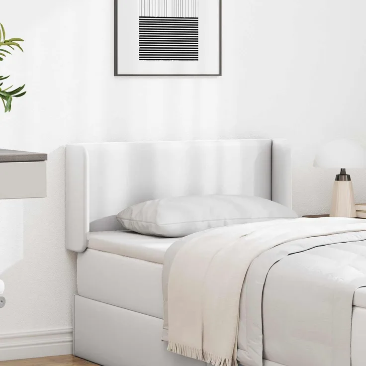 vidaXL Kopfteil Ohr Weiß PVC 346585