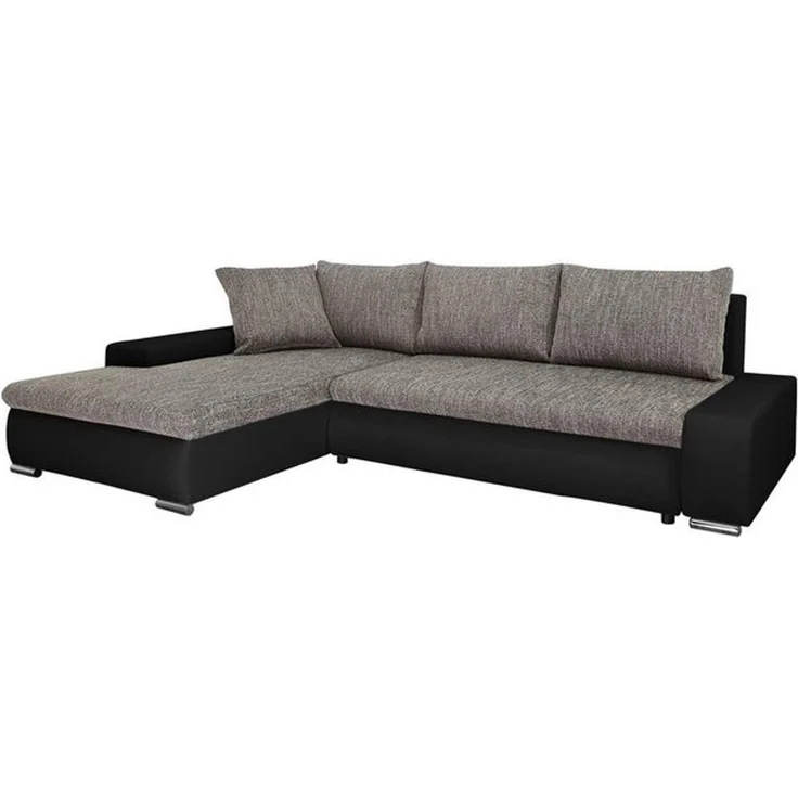 Beautysofa Polsterecke mit Schlaffunktion Teo L, L-Form Ecke Sofa Relaxcouch, Polsterecke mit Schlaffunktion Bettkasten, stilvoll Wohnzimmersofa aus Webstoff und Kunstleder – Bild 4