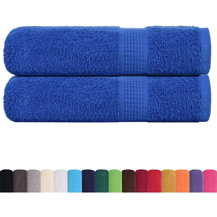 vidaXL Handtücher FROGN 2 Stk. Blau 50x100 cm 360 g/m² 136710 – Bild 2