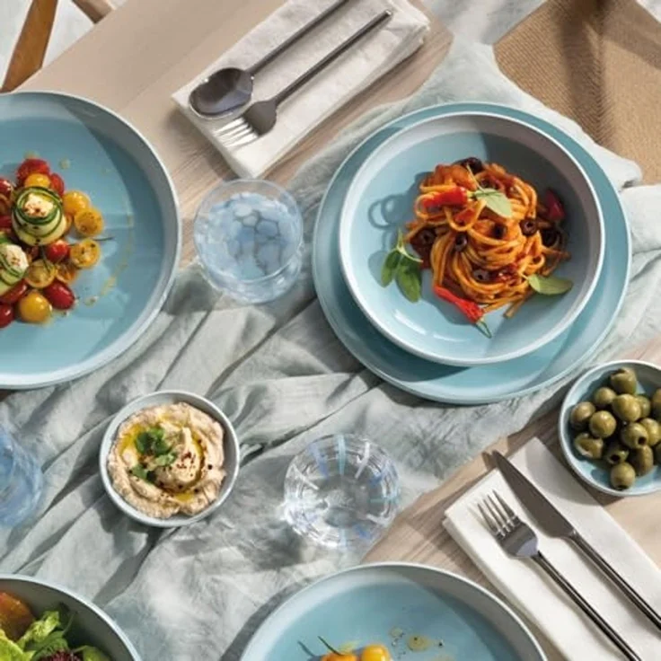 like. by Villeroy & Boch Perlemor Aqua Pastaschale / Suppenteller – Bild 3