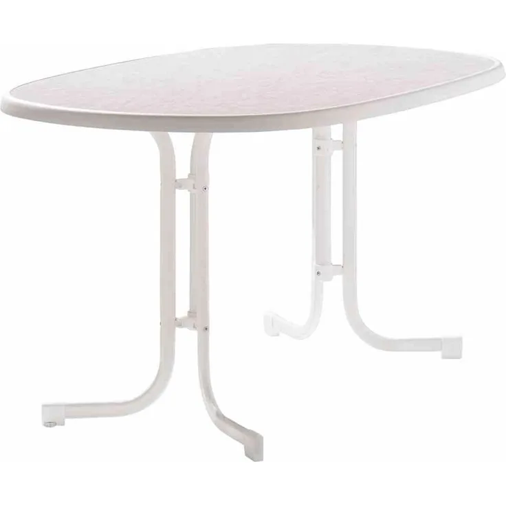 Sieger Boulevard-Klapptisch Boulevard-Klapptisch klappbar, Stahl Weiß 90 x 72 x 140 cm