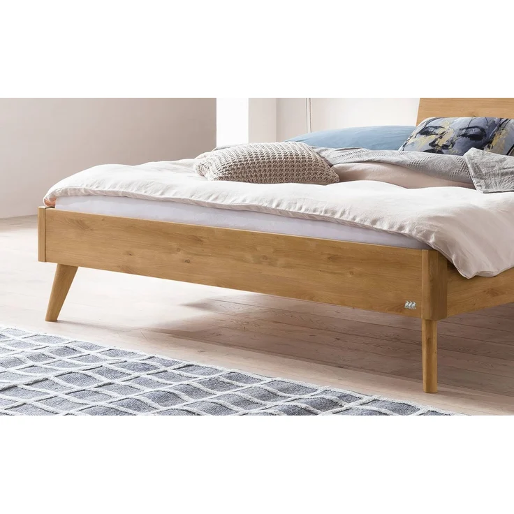 Hasena Massivholzbett Caluso Wildeiche natur geölt 200x220 cm, Komforthöhe 25 cm – Lounge – Bild 4