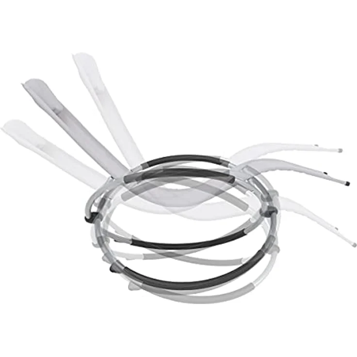 ECD Germany Schaukelliege Sonnenliege klappbar Hellgrau, mit Kopfstütze, ergonomischer Stahlrahmen, wetterfest und atmungsaktiv – Bild 3