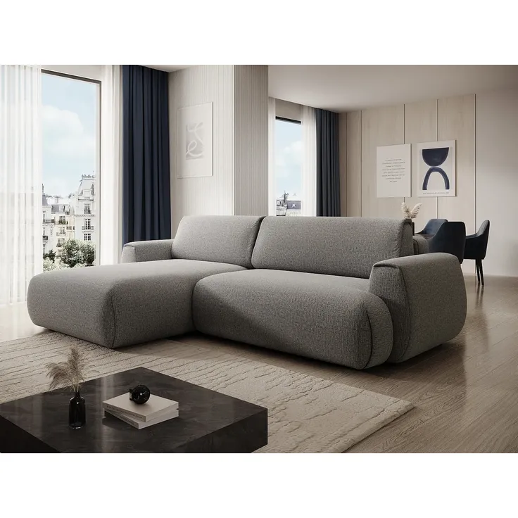 Vente-unique - MONELIA Sofa Stoff Grau - B 167 cm x H 81 cm x L 270 cm