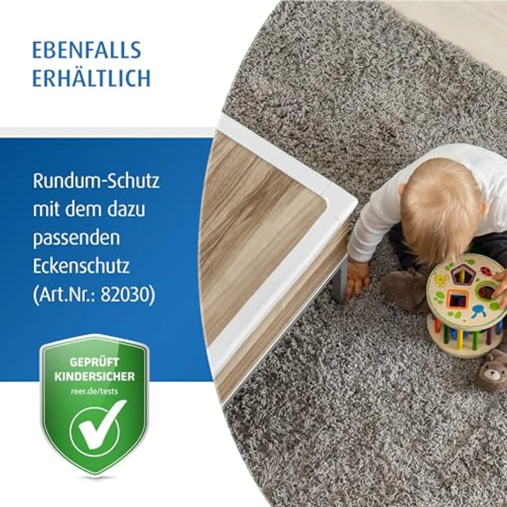 Reer Kantenschutz Soft, 2X 1 Meter, bissfest, schadstoffgeprüft, weiß – Bild 9