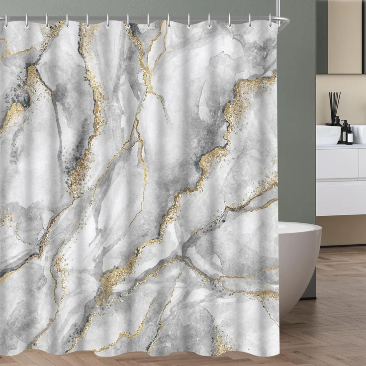 Duschvorhang Marmor 120x200cm Multi 146 H200x B120cm (9er – Bild 8