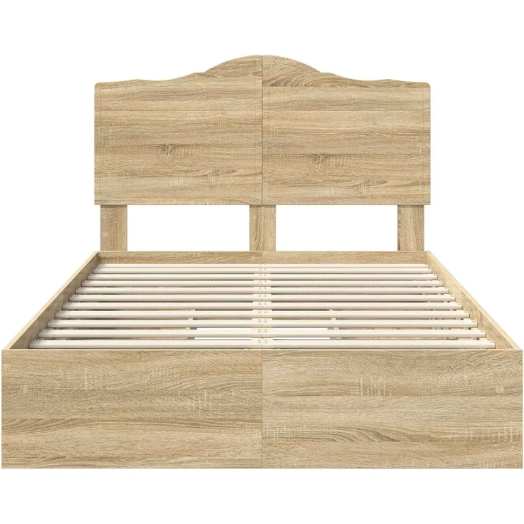 vidaXL Aufbewahrungsbett Sonoma-Eiche 120 x 200 cm Holzwerkstoff 3413522 – Bild 7