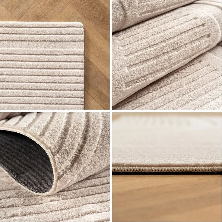 Teppium Teppich Boho Design, Rechteckig, Höhe: 20 mm, Kurzflor Boho Teppich Weich Anti-Rutsch Rückseite Waschbar