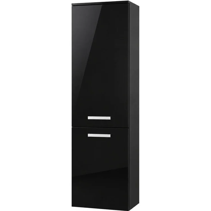 Faizee Home Seitenschrank Hochglanz, Schwarz, 30 x 110 x 30 cm – Bild 2