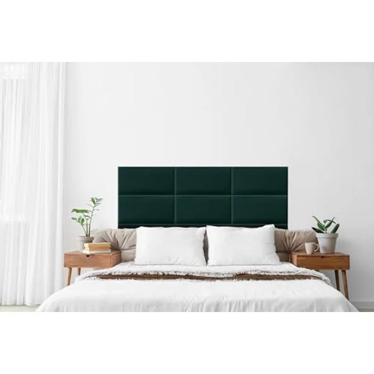 DecoNest Wandkissen, Wandpolsterung, Wanddekoration, Bettkopfteil, 3D-gepolstertes Wandpaneel 80 x 20 cm Türkis – Bild 7