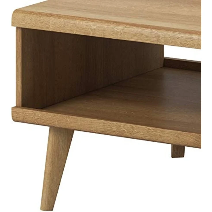 Selsey SCANDI - Couchtisch in Weiß / Sonoma Eiche hell mit Ablage und Schublade, rechteckig, 107x67 cm – Bild 4