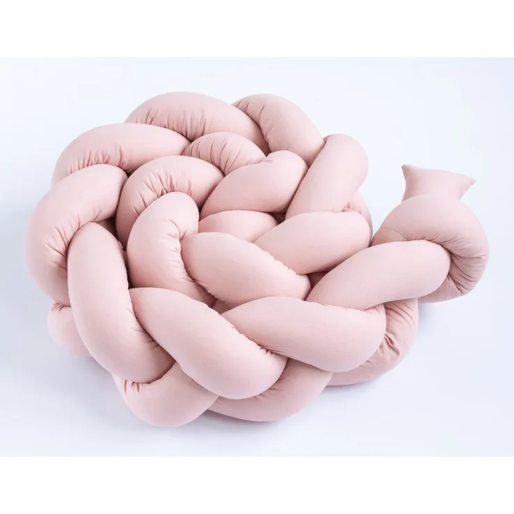 Loolay Nestchenschlange Geflochtenes Kissen Zierkissen Dekokissen Bettumrandung 100% ALTROSA, (Zugluftstopper Zugluft Schlange Wickeltischumrandung Babybett Kinderzimmer Schutz, Wohndeko Bettschlange 100 150 200 300 400 cm & Länge auf Anfrage), Zugluft...