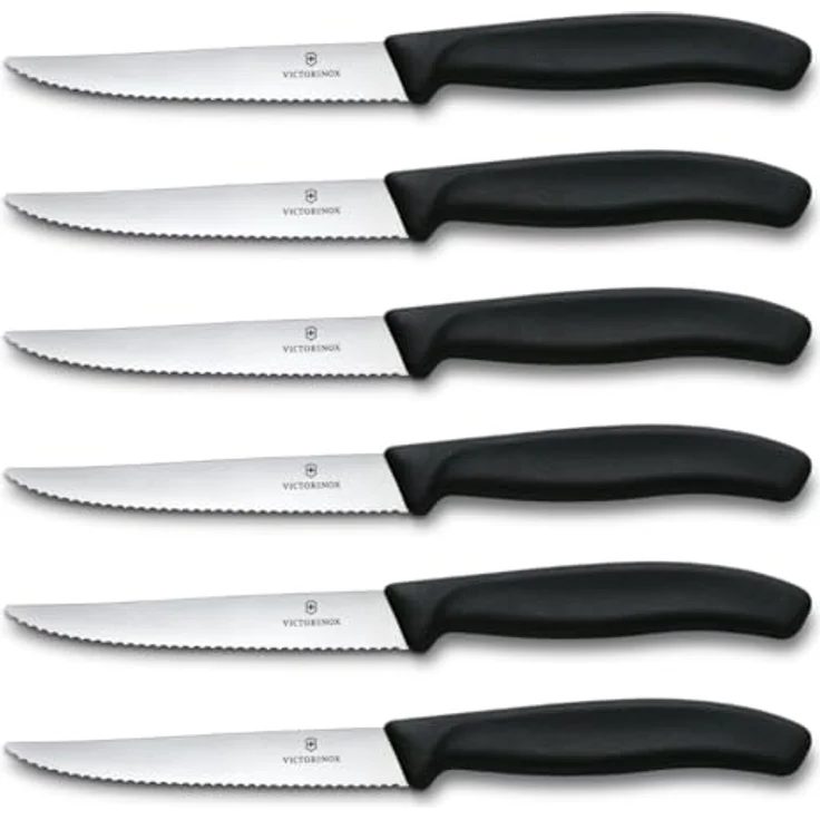 Victorinox 'Swiss Classic' Steakmesser, 6 tlg., Edelstahl schwarz, 11 cm – Bild 2