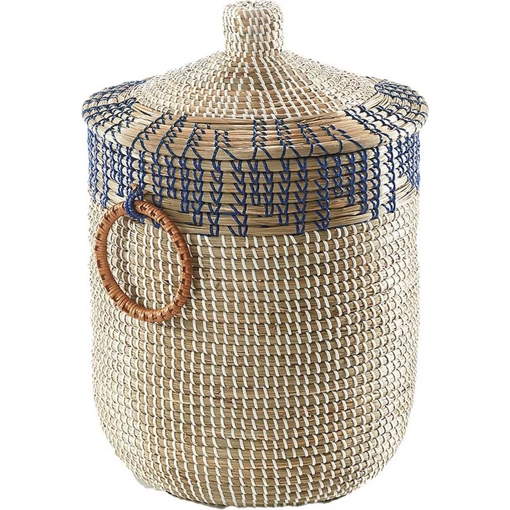 Kobolo Aufbewahrungskorb Korb BOREA aus Seegras inkl. Deckel und Griffen (Stück, 1 St, Stück), Korb mit Deckel – Bild 5