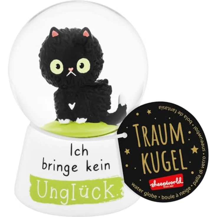 Traumkugel Glitzerkugel Schneekugel Geschenk Sheepworld KATZE 74844 – Bild 6