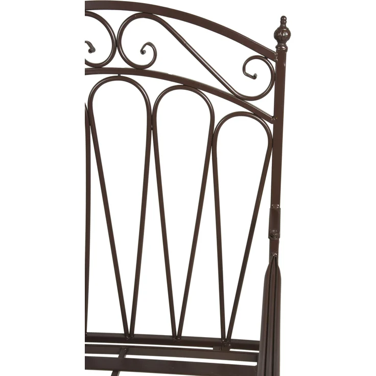 Gartenbank RENEE - 157cm Breit, Stahl, Rostbraun | Doppel Terrassenbank Wetterfest Sitzbank Outdoor – Bild 3