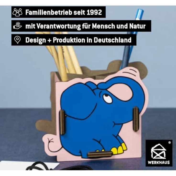 Werkhaus Stiftebox Stifte Köcher Halter Elefant von der Maus PP9827 – Bild 3
