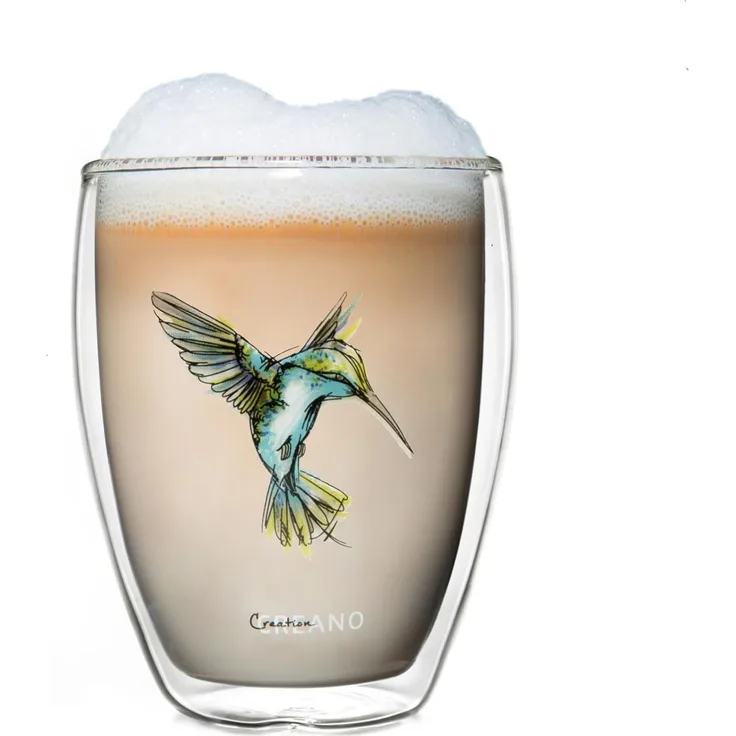 Creano Teeglas Thermo-Glas Hummi in Blau, Borosilikatglas, 1-teilig