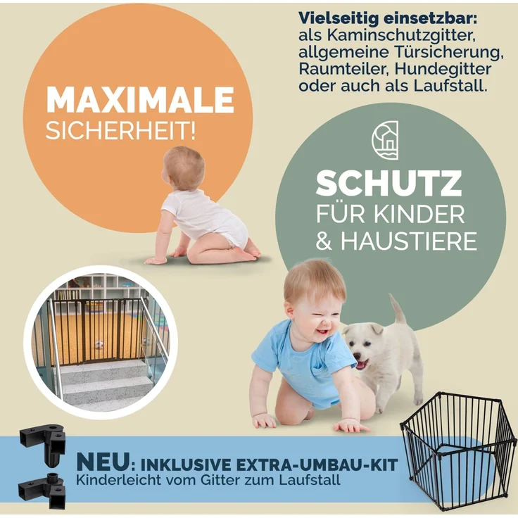 CASARIA® 2x Kaminschutzgitter mit Sicherheitstür – Bild 5