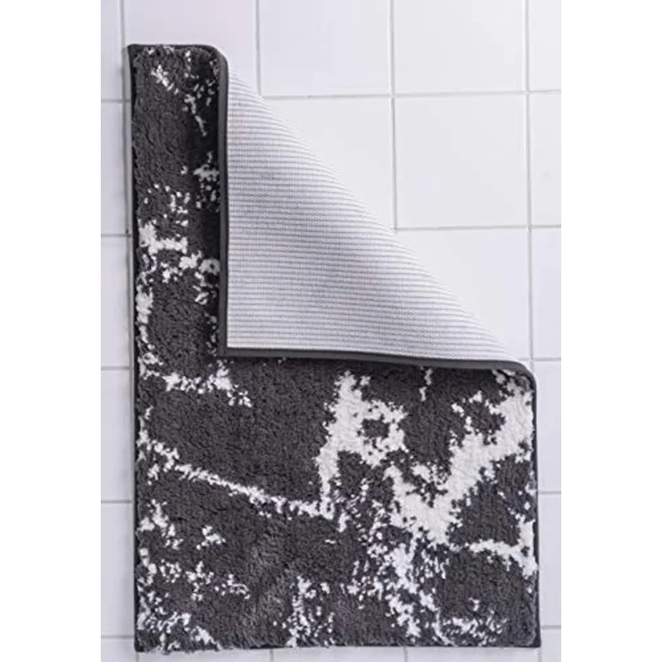 Ridder Badematte Marmor grau, Höhe 55 mm, 100% Polyester-Microfaser – Bild 4
