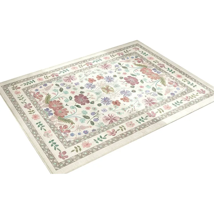 Agger Fußmatte Vintage-Blumen-Fußmatte, Boho-Teppich für den Eingangsbereich, dekorative Fußmatte für Badezimmer, Haustür und Wohnraumdekoration