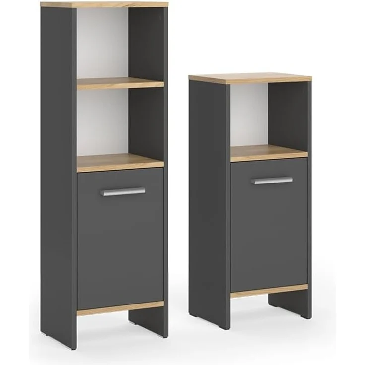 Badmöbel-Set Karli Anthrazit/Goldkraft Eiche 2-teilig Vicco – Bild 1