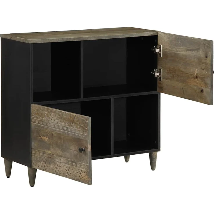 Sideboard, Kommode 80x33x75 cm Massivholz Mango – Bild 1