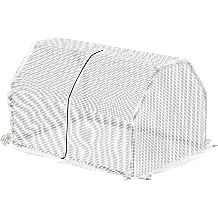 MELAYR, Terrassengewächshaus 100 x 70 x 60 cm, kleines Haus, Garten, 140 g/m², Weiß – Bild 2